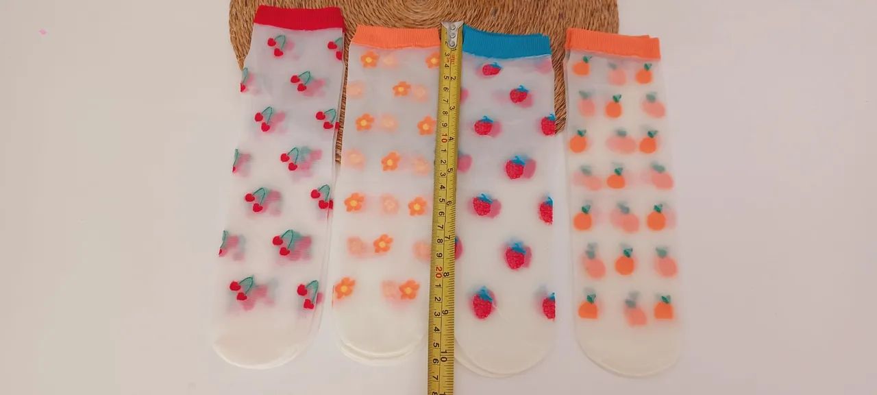 4 meias frutas infantil - Foto 4