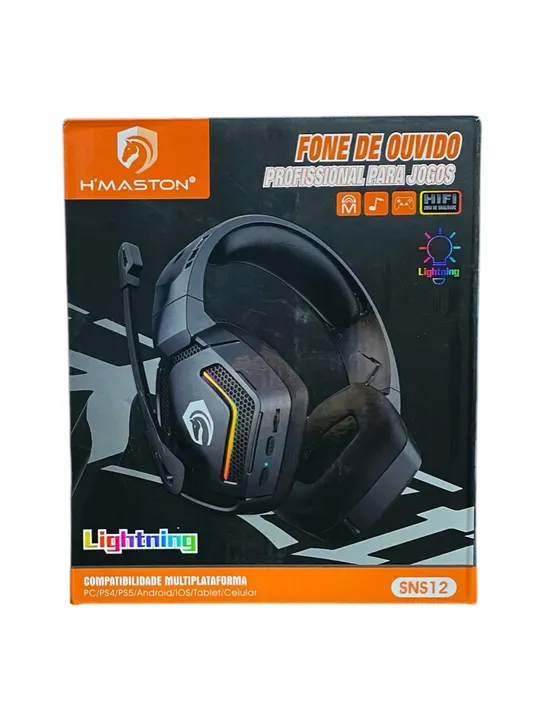 HEADSET GAMER RGB BLUETOOTH HMASTON SNS12