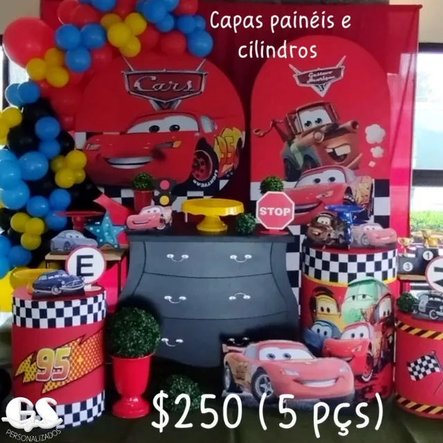 Kit capas 5 pçs Carros da Disney