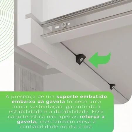 Guarda-roupa Solteiro 4 Portas com Espelho 2 Gavetas Estrela Premium - Foto 4