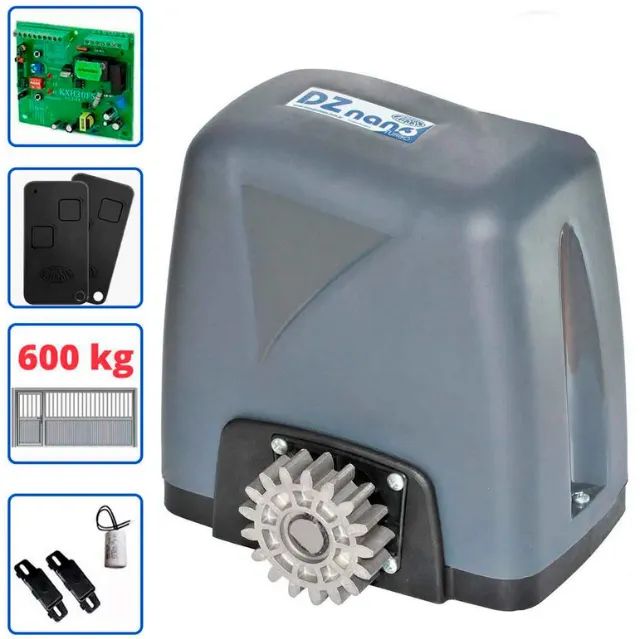 Motor de Portão Rossi Nano Turbo 1/4HP 600Kg - Kit Completo