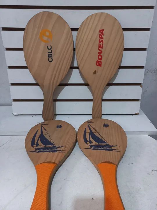 2 par de Raquetes madeira 