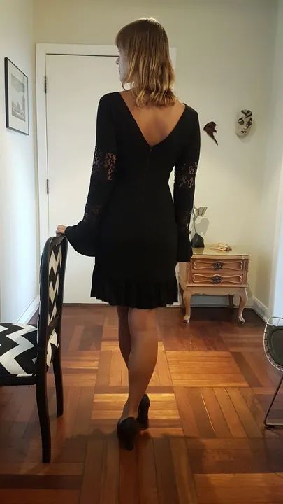 Elegante Vestido Social Preto  - Foto 2