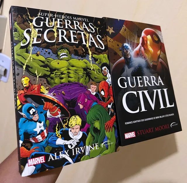 Box Marvel guerra civil e guerras secretas