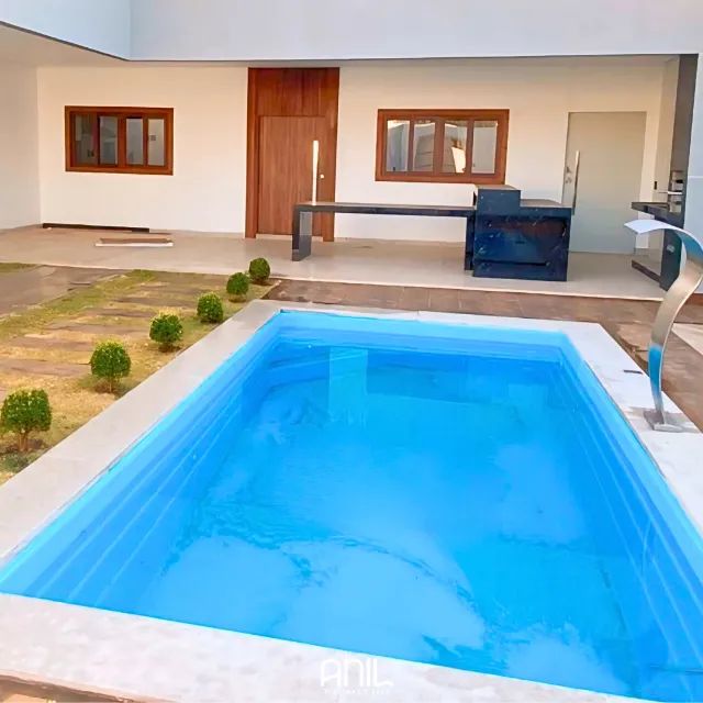 Piscina grande retangular reta  - Foto 4