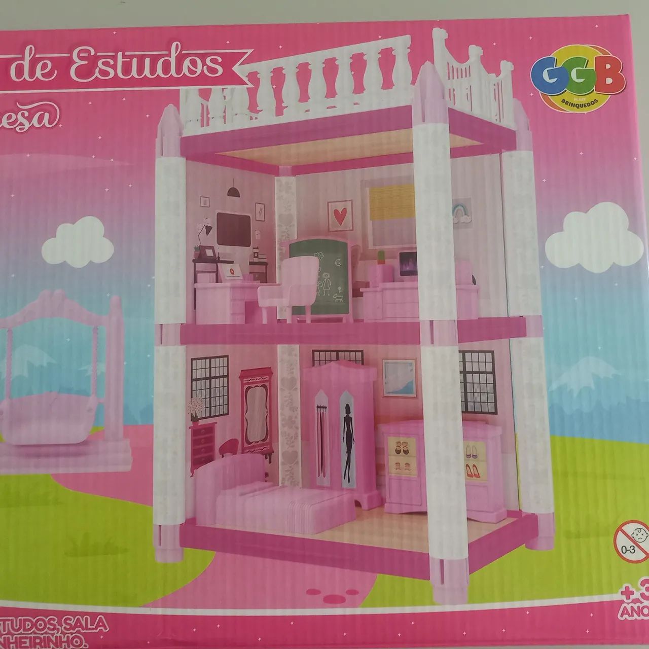 Casinha de Boneca Quarto e Sala de Estudos da Princesa - GGB Brinquedos - Foto 3