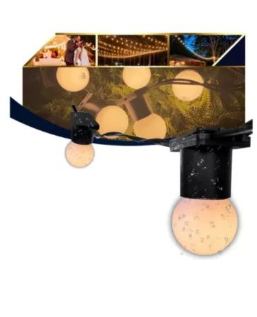 Aluguel | Varal De Luz Gambiarra 50m Com Lâmpadas Incandescente Evento Luzes Branco Quente - Foto 4