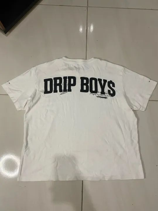 Camiseta Drip Boys Bege Oversized 