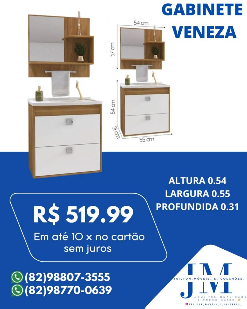 MEGA PROMOÇÃO DE GABINETE PRA BANHEIRO 