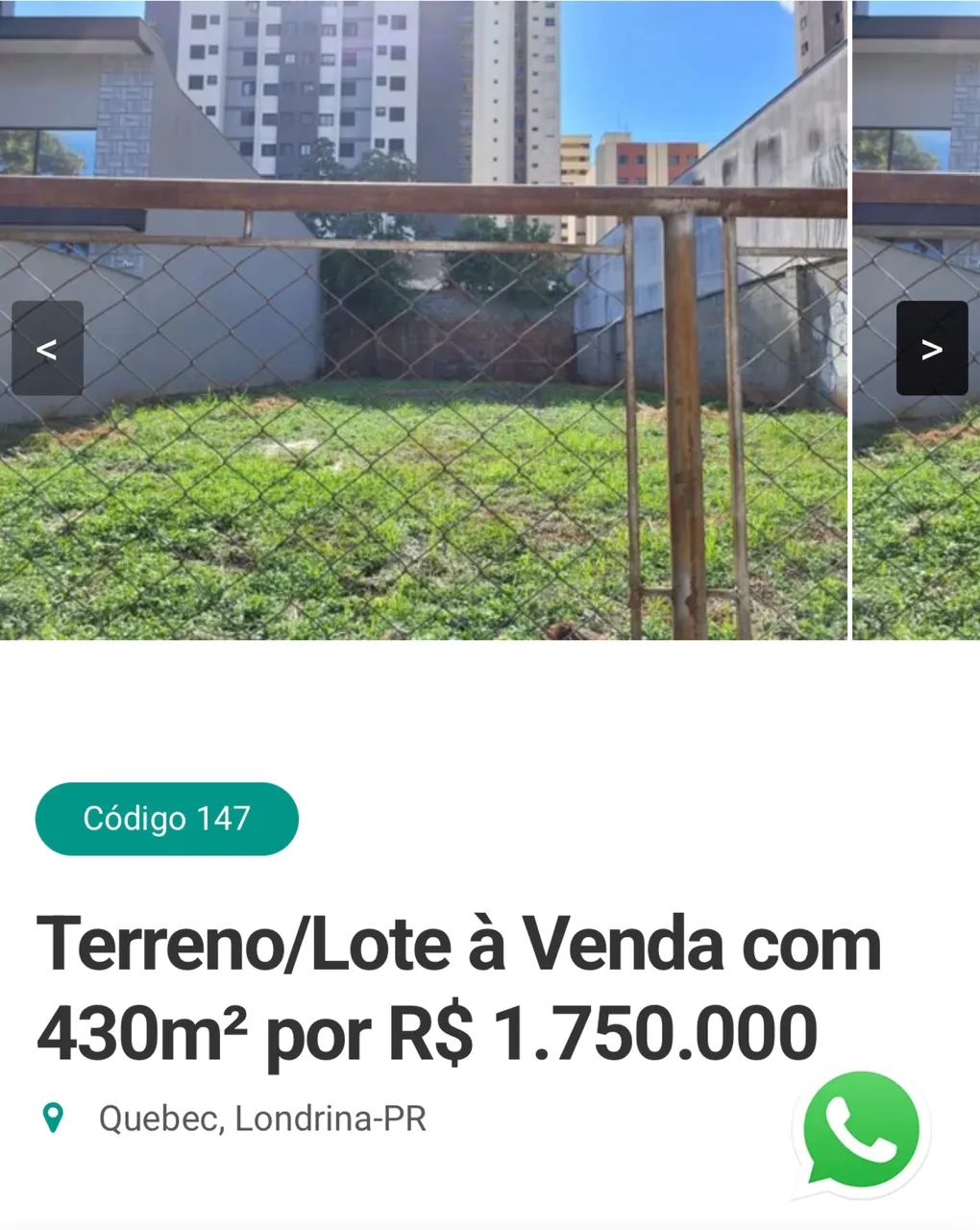 Terreno/Lote à Venda com 430m2 - Foto 2
