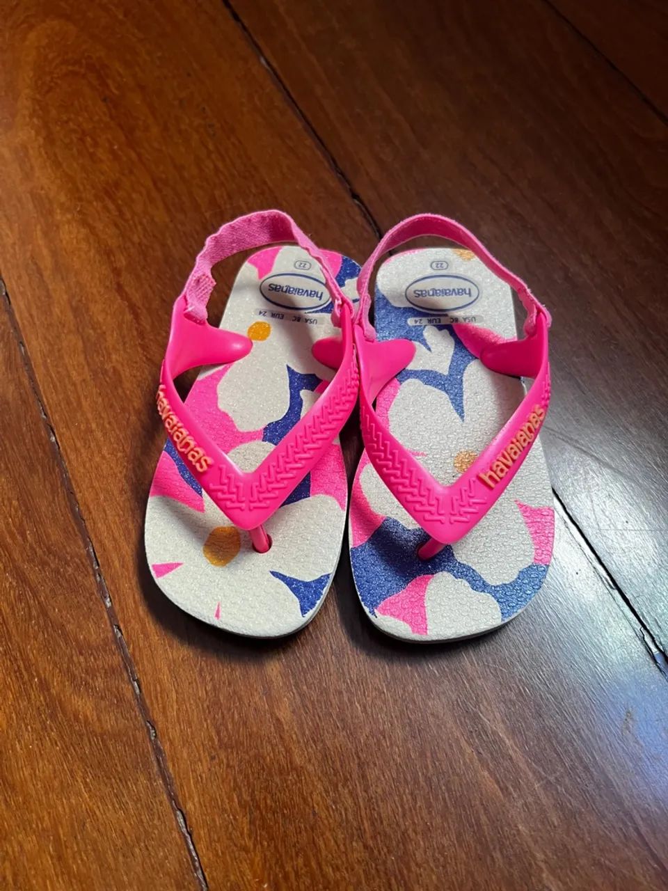 Chinelos Havaianas Infantil Rosa Floral - Foto 2