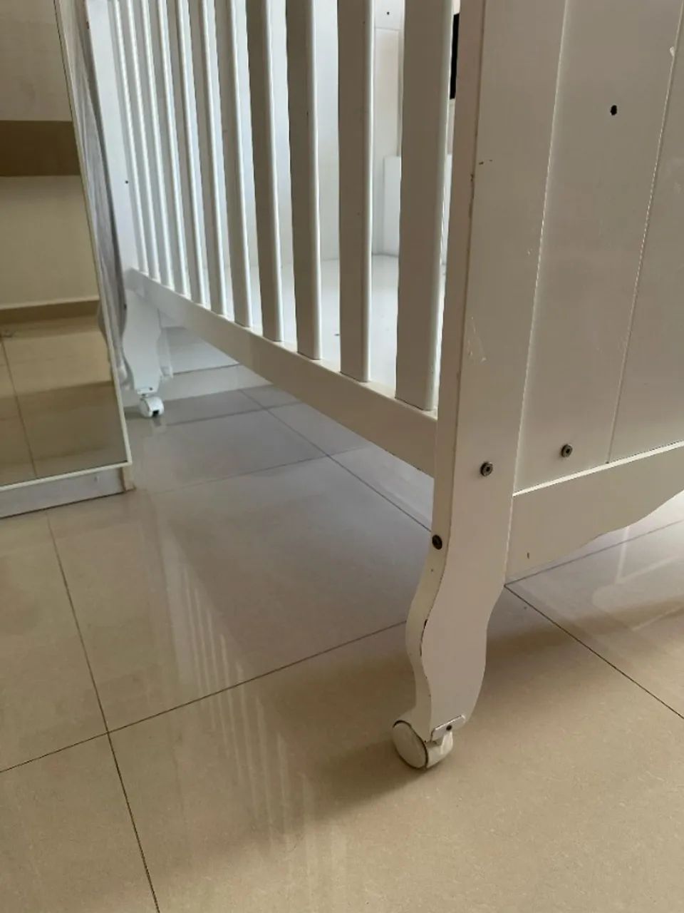 Berço Mini Cama Flex Harmonia - Branco Branco - Foto 6