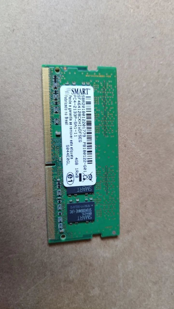 Memória RAM DDR4 4GB SMART - Notebook | PC4-2133 (2133 MHz)