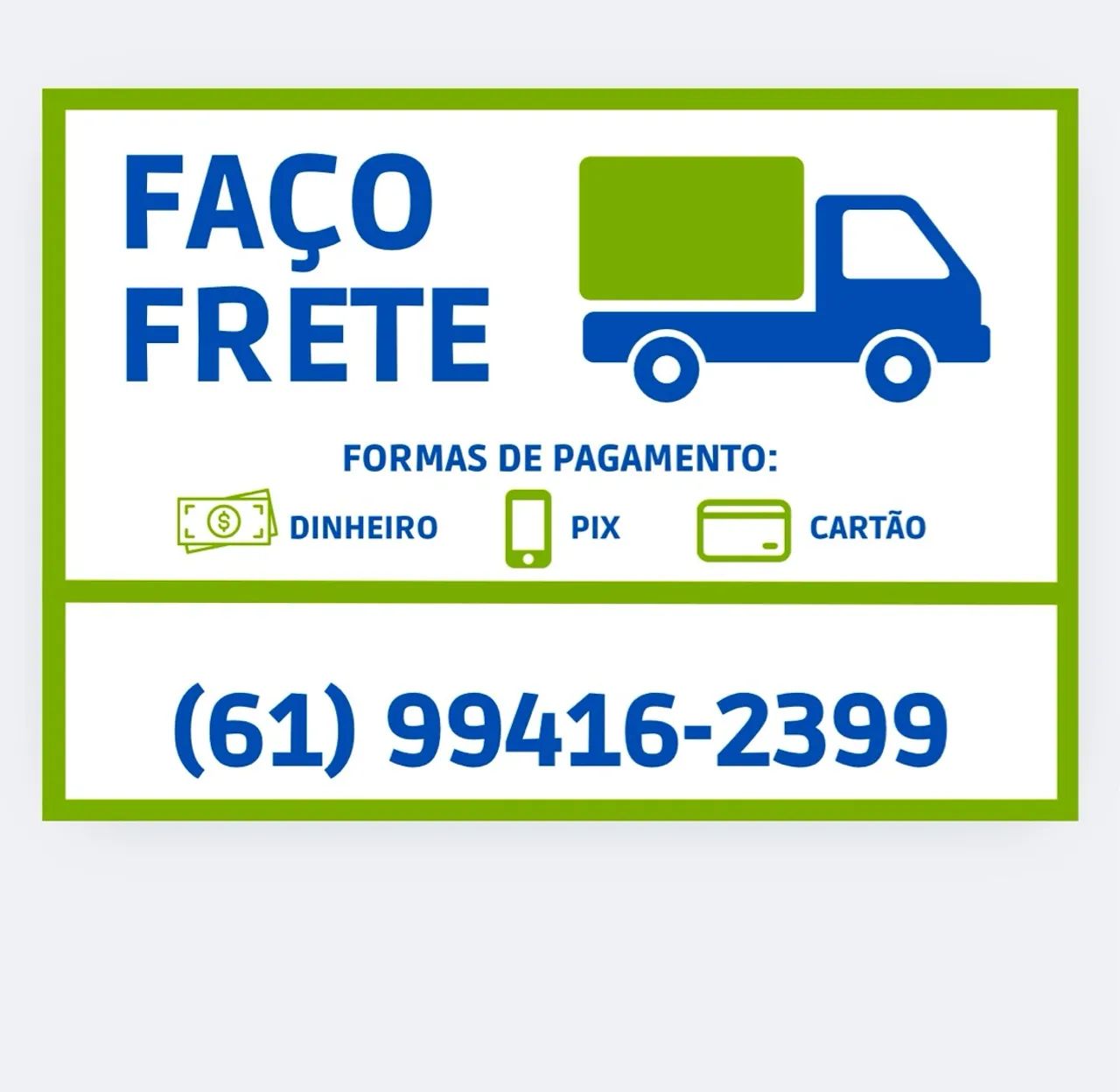 Faço frete 