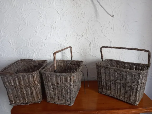 Cestos em vime para bicicleta ou decorativo Flores