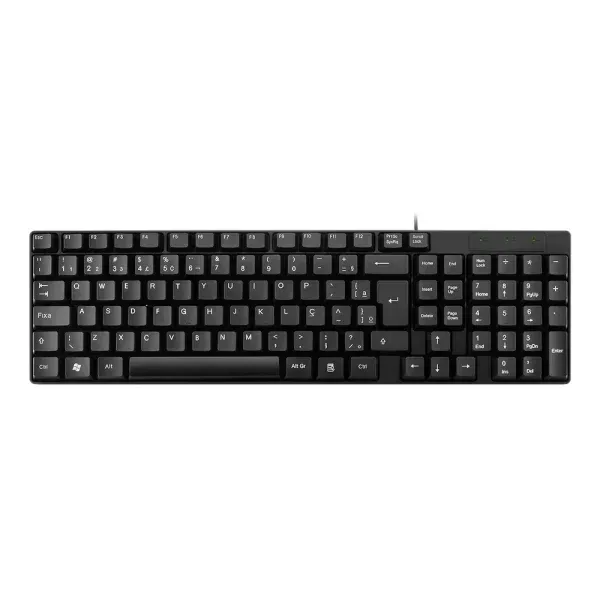 Teclado Basico Slim Laser Usb Pt Tc193Bu