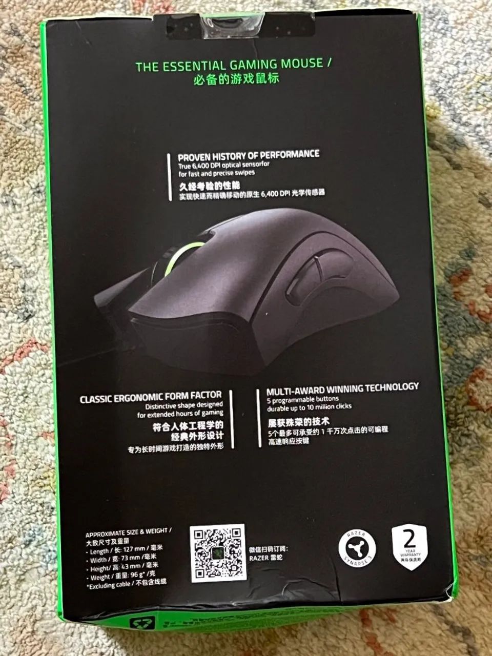Mouse Gamer Razer DeathAdder Essential - Novo - Foto 2