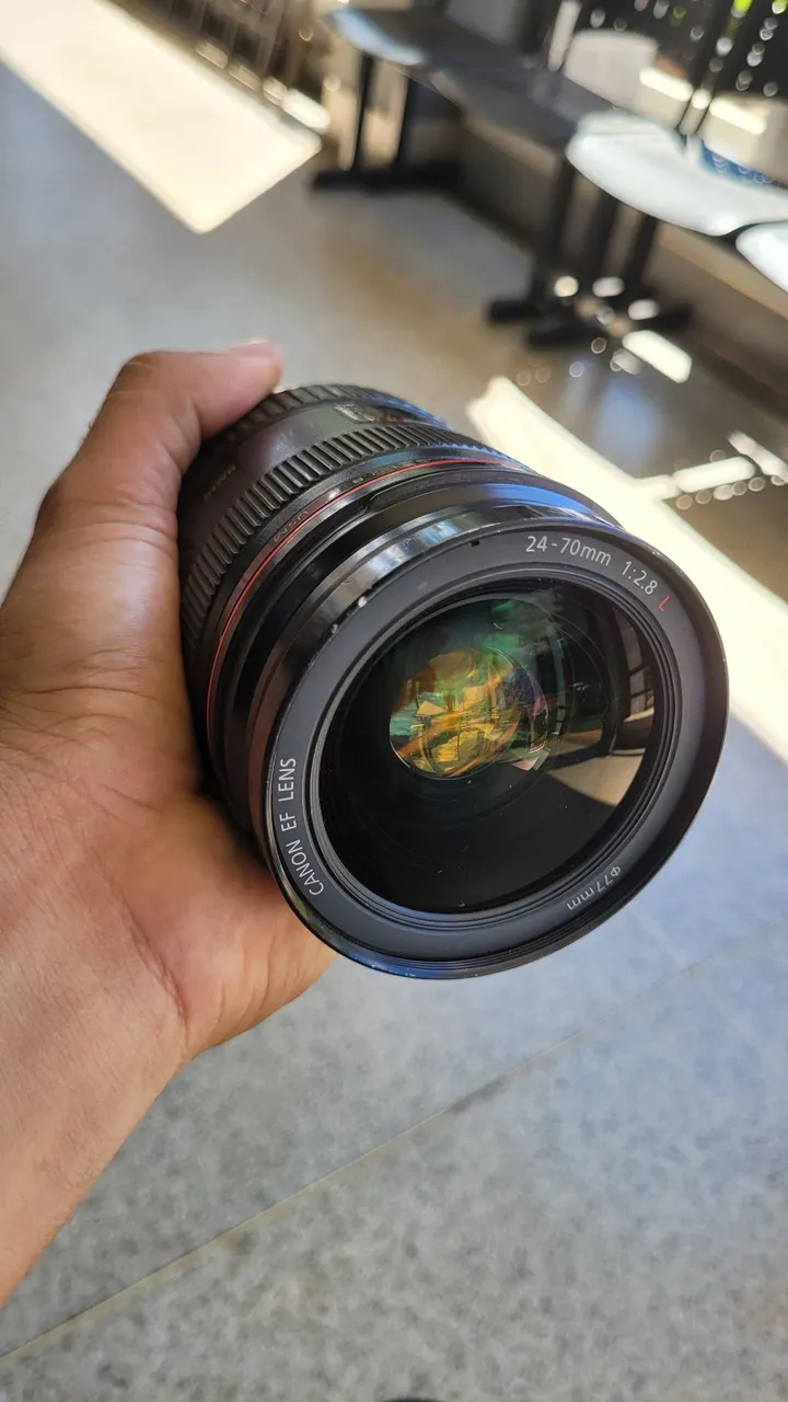 Canon 24-70 versão 1 f2.8 em pleno funcionamento e sem fungos