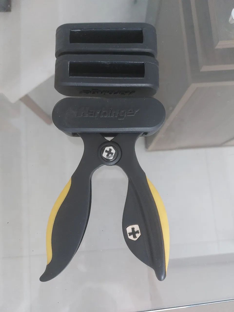 Cabo de força para fortalecimento do aperto + Luvas Harbinger + Push-up Bars
