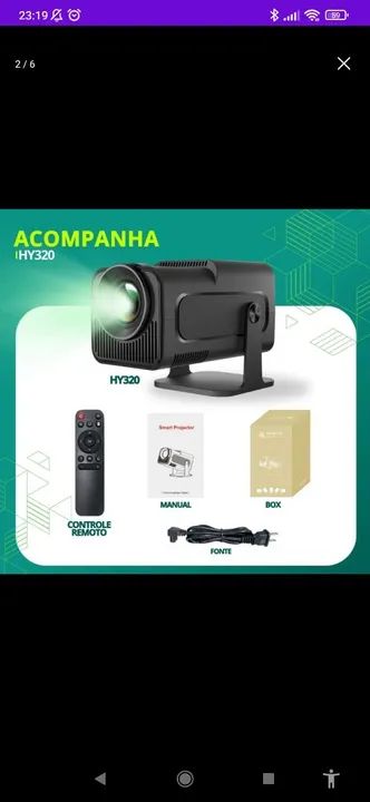Projetor HY 320 4K Full HD NATIVO com Wi-Fi 6 e Android 11.0 - Foto 5