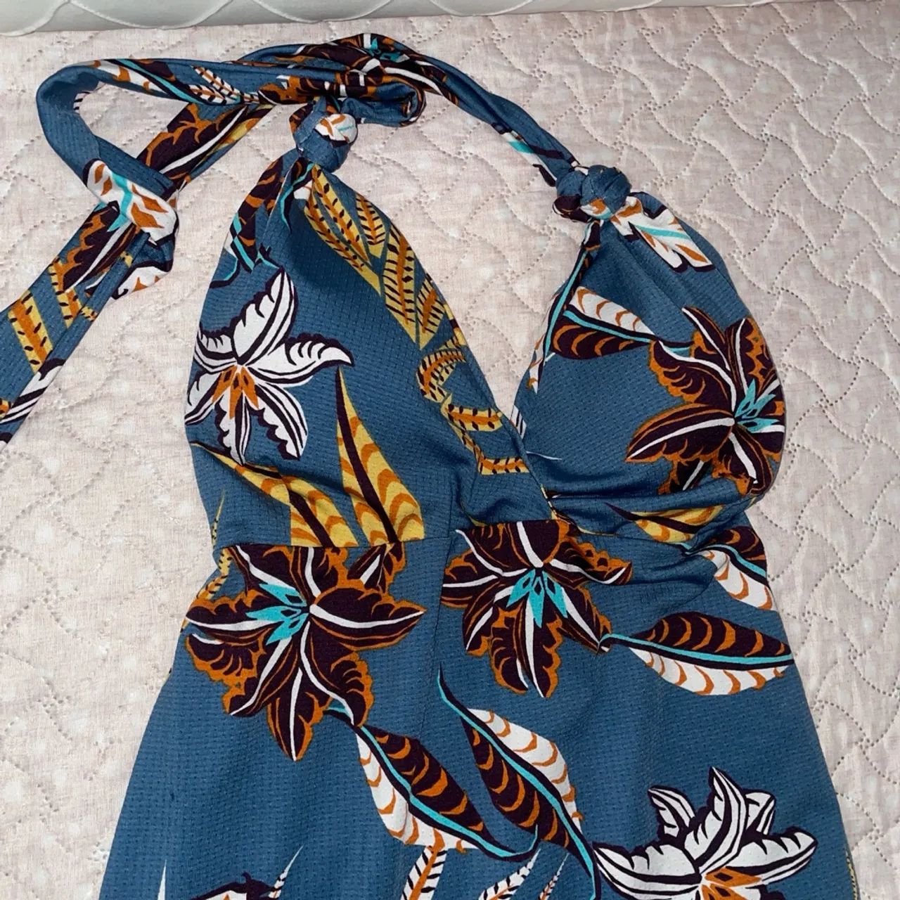 Vestido Longo Floral Azul - Foto 4