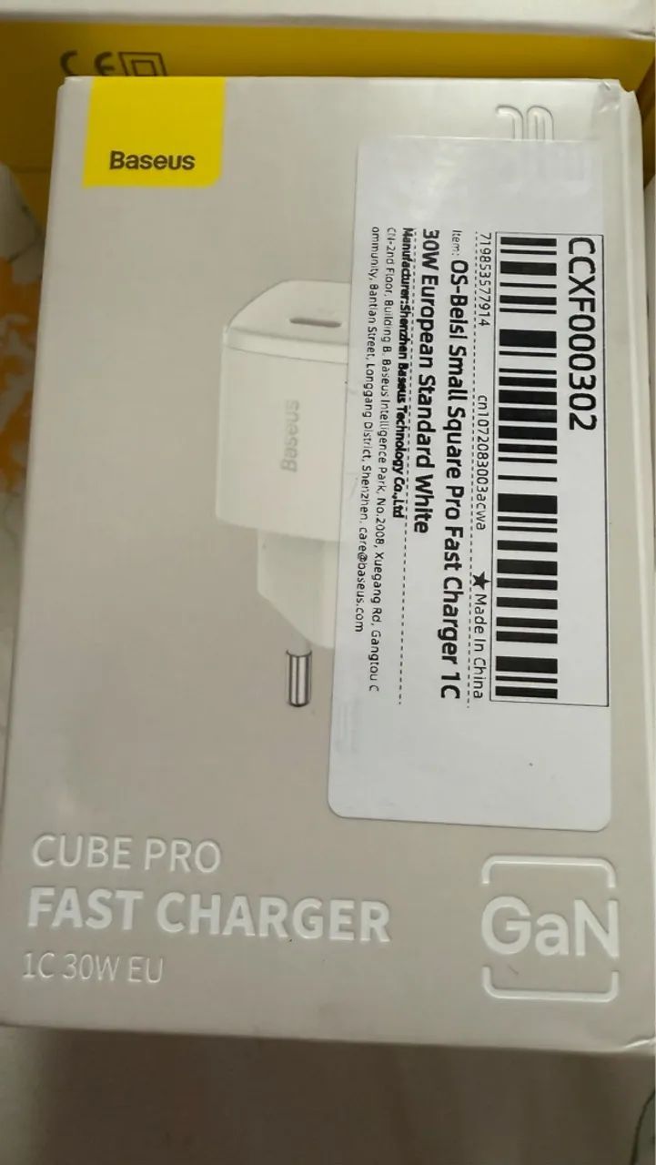 Carregador Baseus Cube Pro 30W Gan Fast Charger 1C