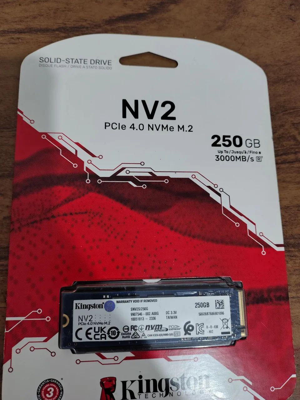 SSD nvme Kingston 250GB Novo Lacrado 