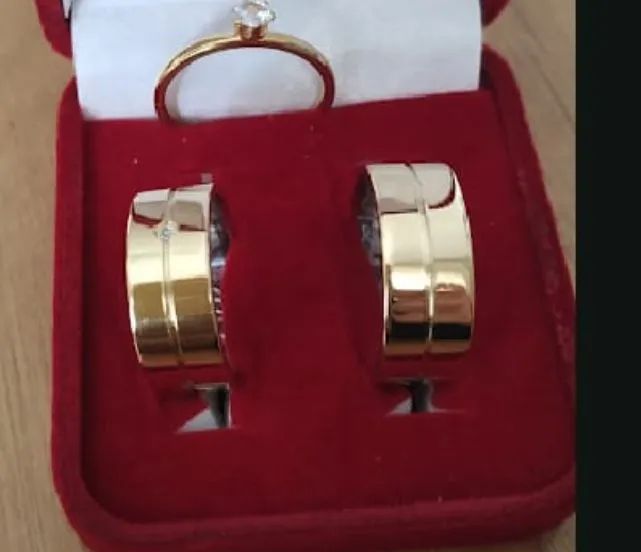 Alianças de casamento em Tungstênio+ Moedas Antigas  - Foto 4