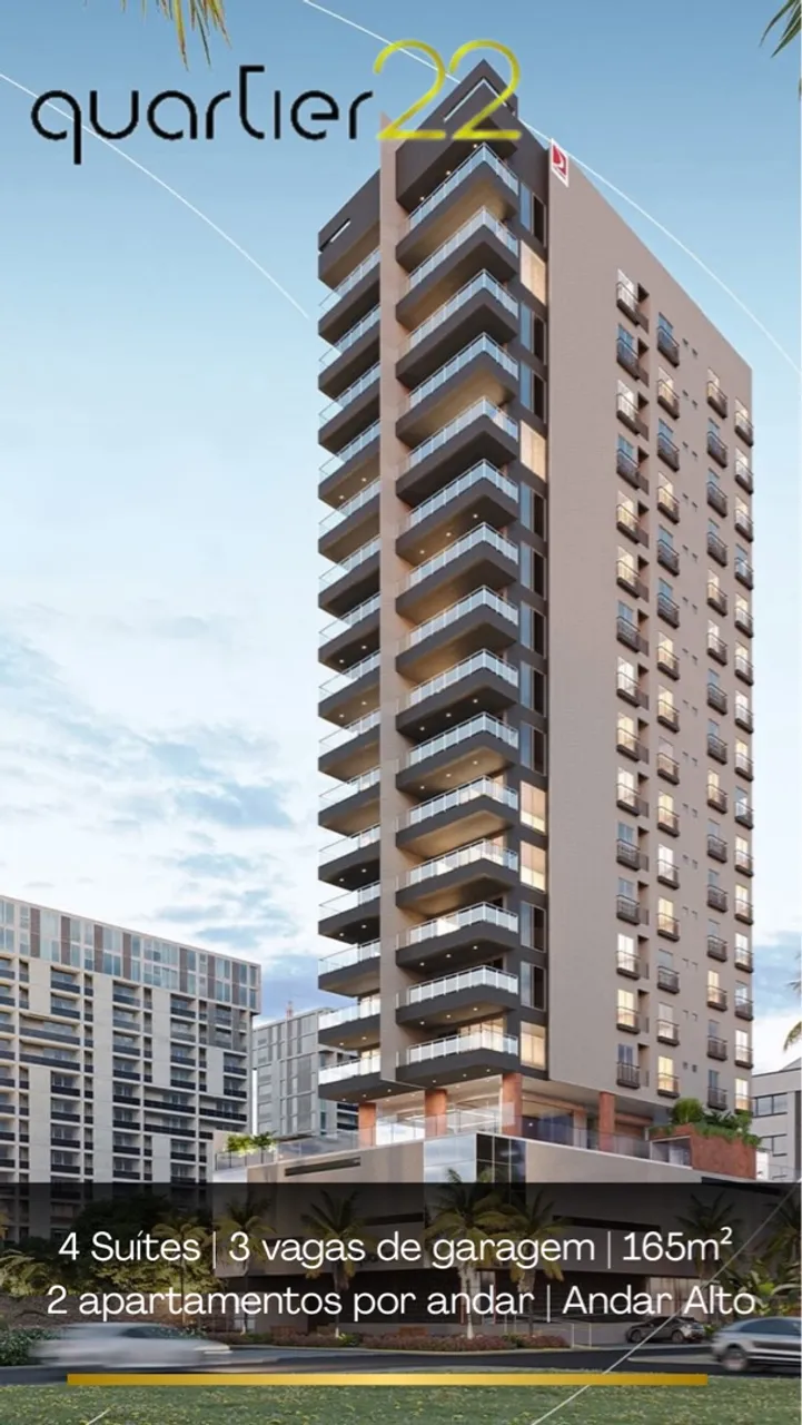Quartier 22 na Peninsula| Vista Mar| 4 suites e 165m²| Financie com a Construtora