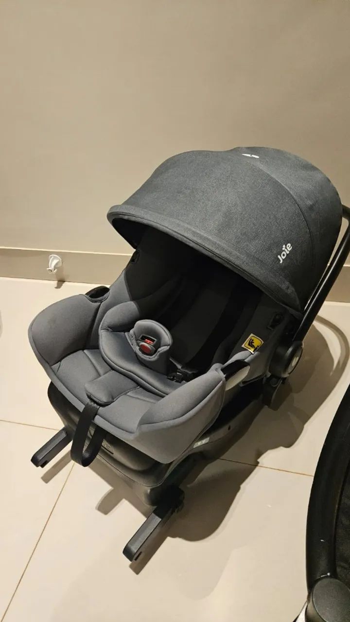 Carrinho de Bebê Versatrax Chumbo Moonlight + Bebê Conforto + Moisés + Base Isofix - Joie - Foto 5
