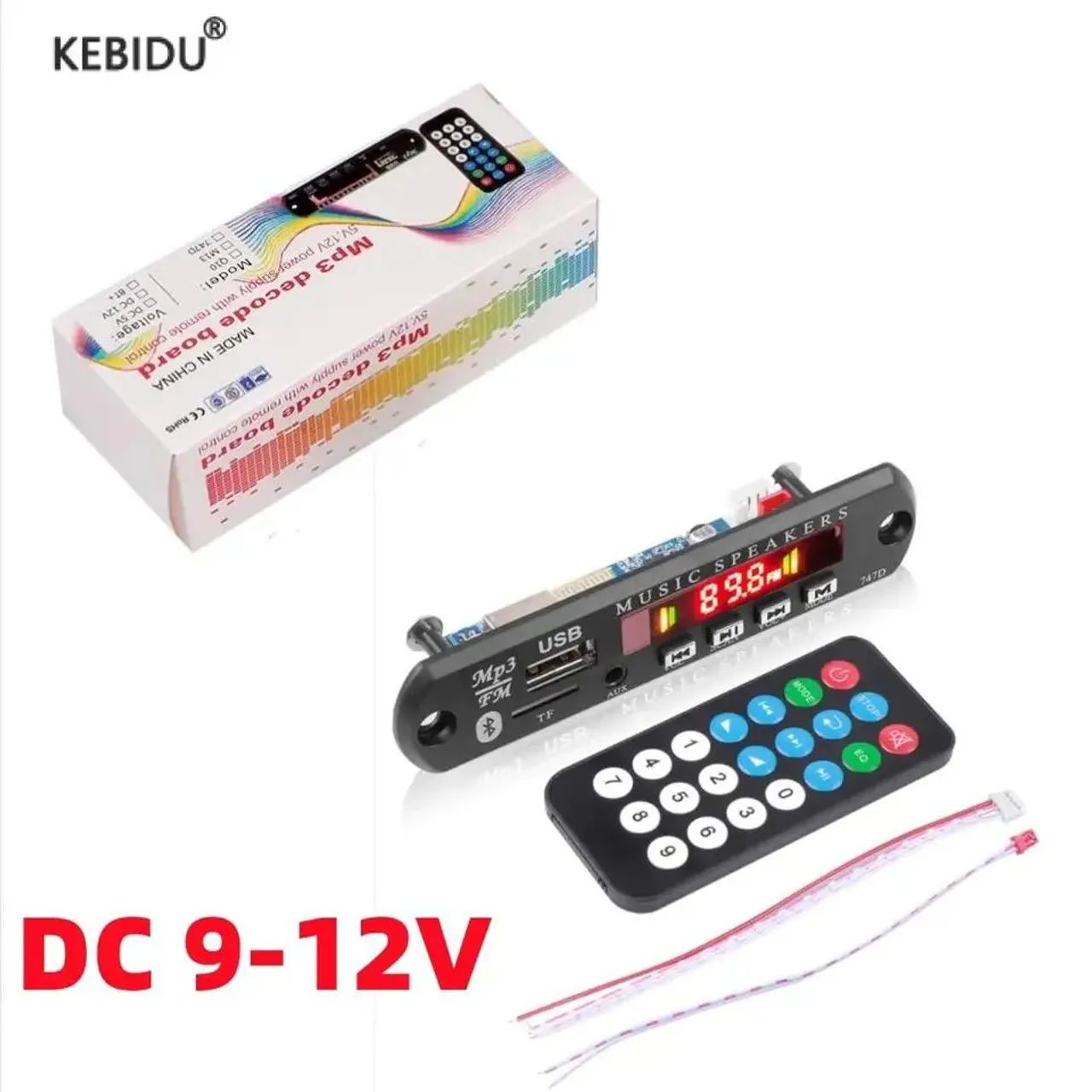 Placa Decodificador Usb P/ Caixa Mp3 Fm Aux Bluetooth