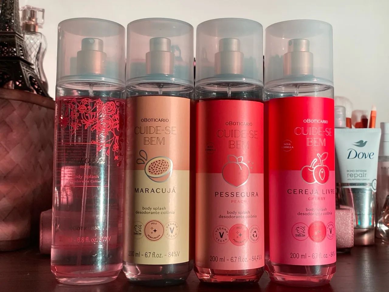 4 body splashs oBoticario 