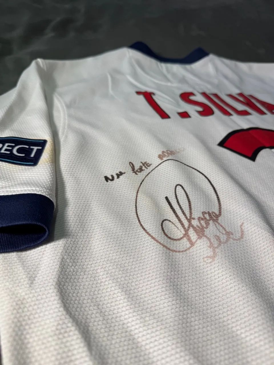 Camisa PSG 2013 - Autografada - Thiago Silva - Foto 3