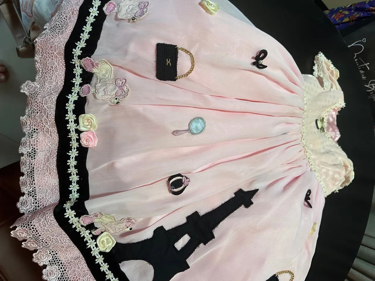 Vestido tema Paris TAM 2/3 anos - Foto 6