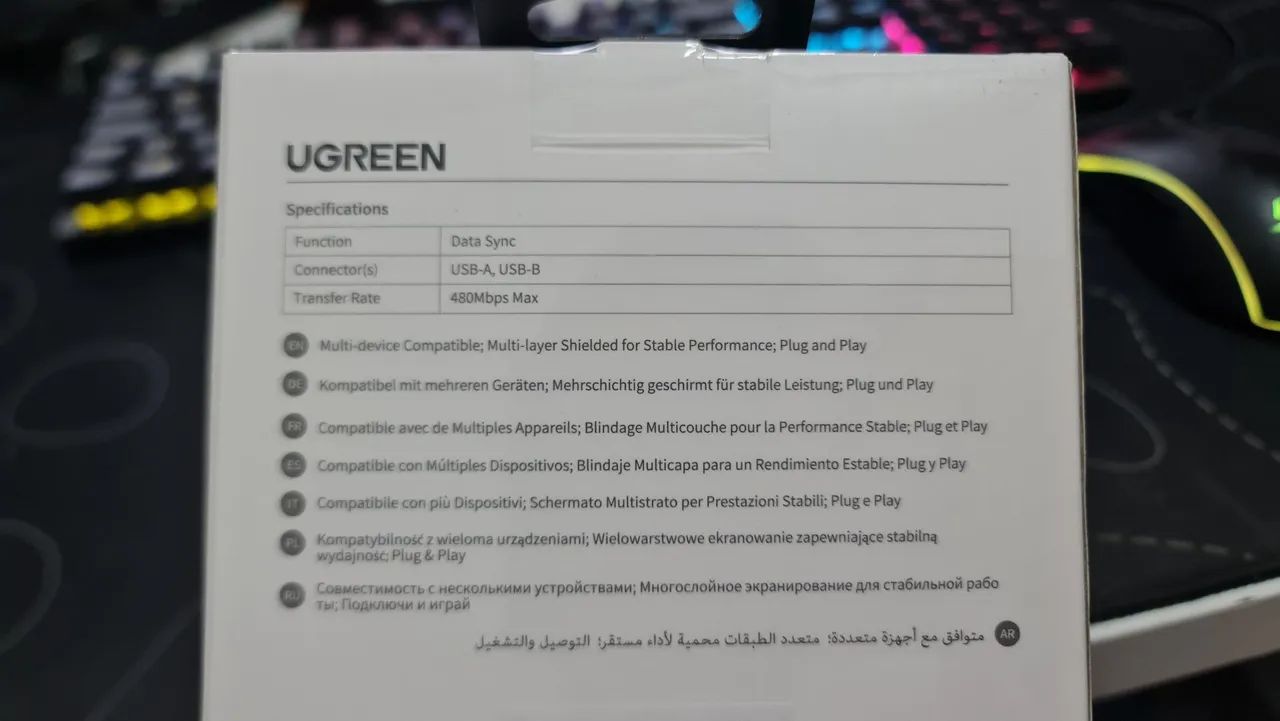 Cabo de Impressora USB-A para USB-B UGREEN - Foto 3