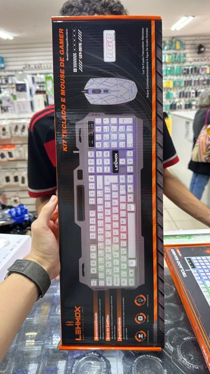 Kit Teclado e Mouse Gamer LEHMOX RGB