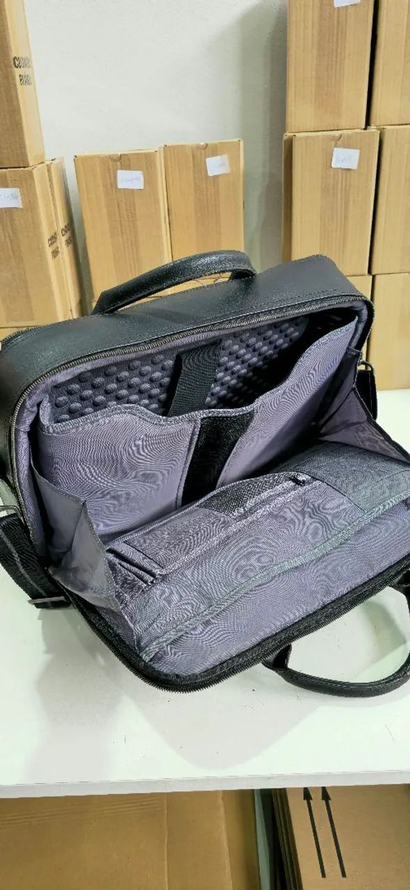 Maleta Executiva Pasta de Couro Legítimo para Notebook Dell Original Full Office Até 17" - Foto 2