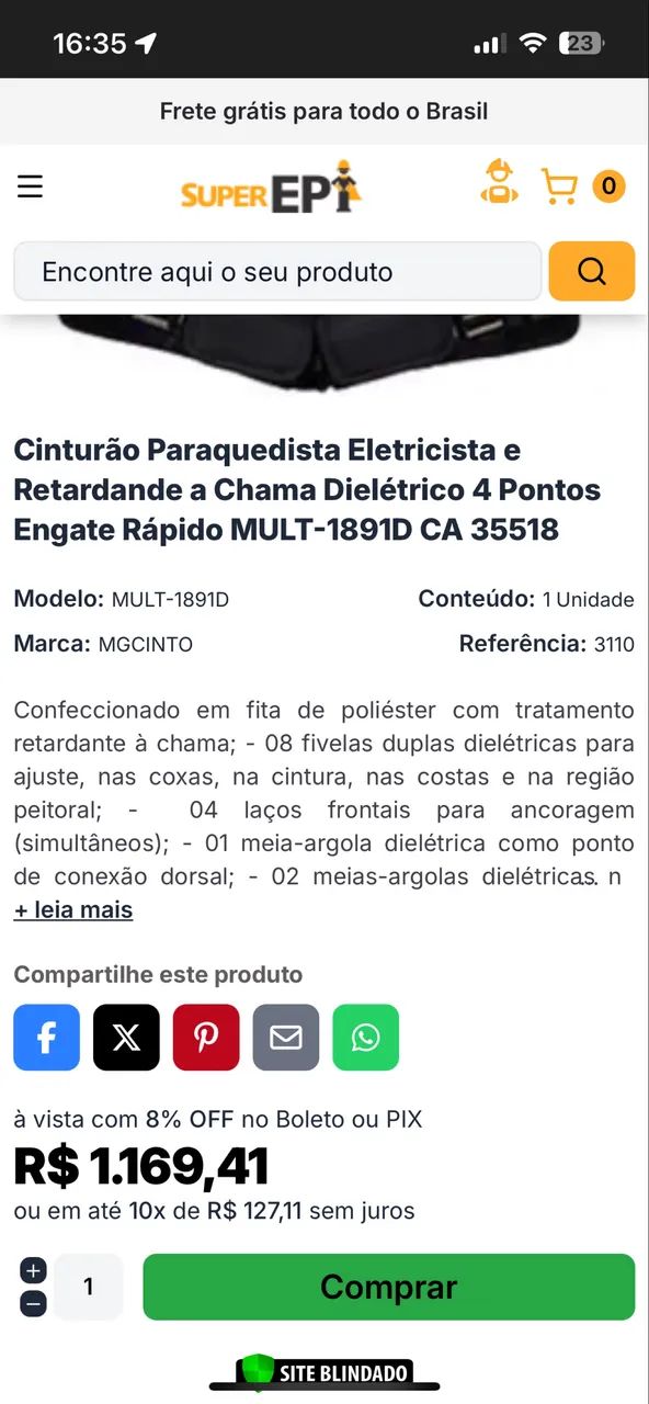 Cinto de segurança eletricista - Foto 4