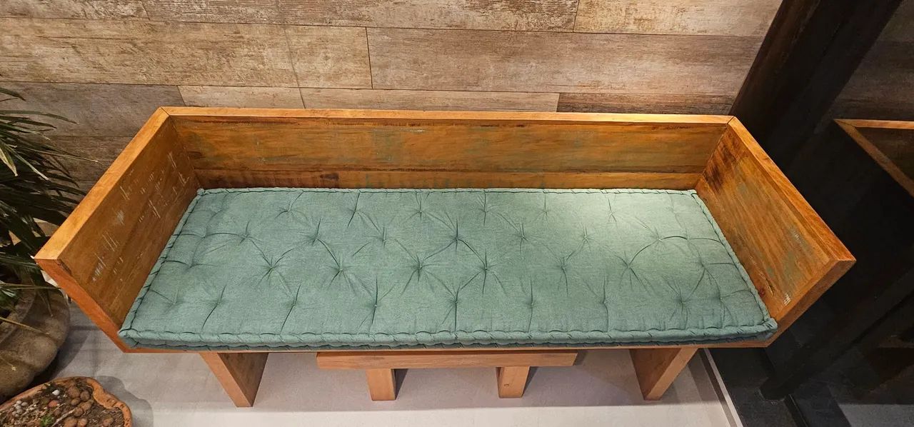 Banco Peroba Rosa e Mesinha de Apoio - Foto 3