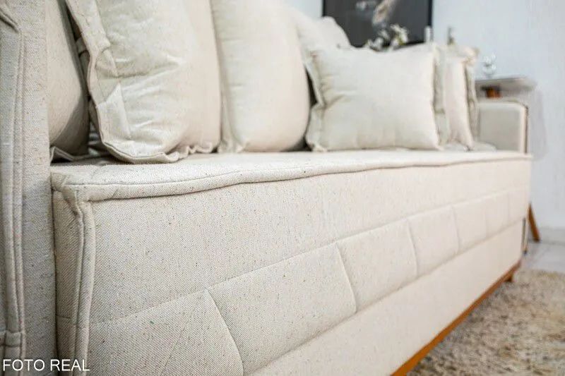 SOFÁ EM LINHO SUPER CONFORTÁVEL DESIGN ELEGANTE SURPREENDA-SE!! UWURU - Foto 3
