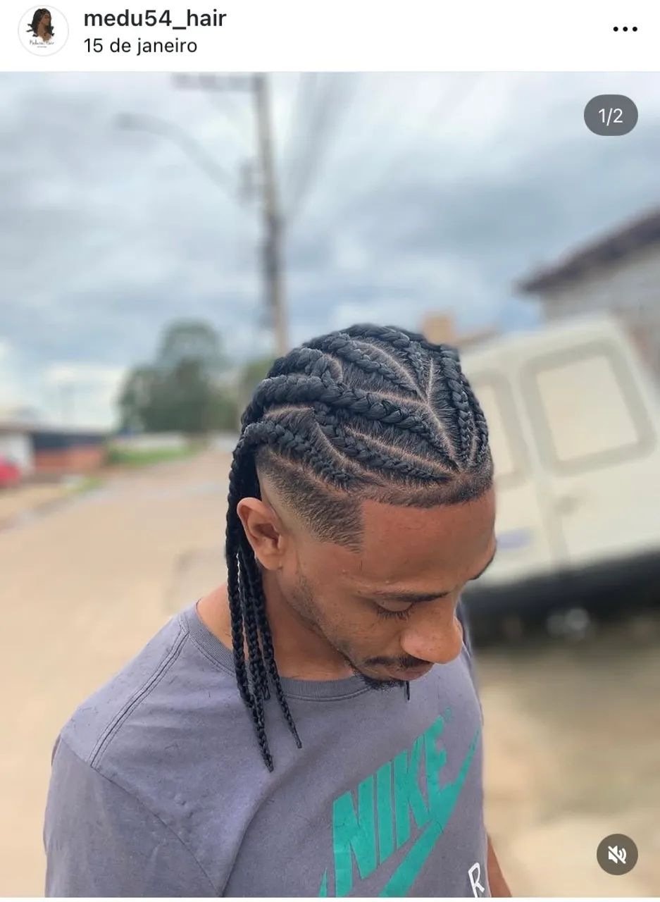 Tranças Box braids e twist masculinas  - Foto 4