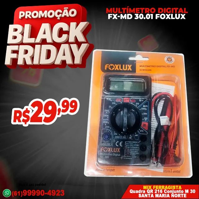Multímetro Digital FX-MD 30.01 FOXLUX64962676953218120