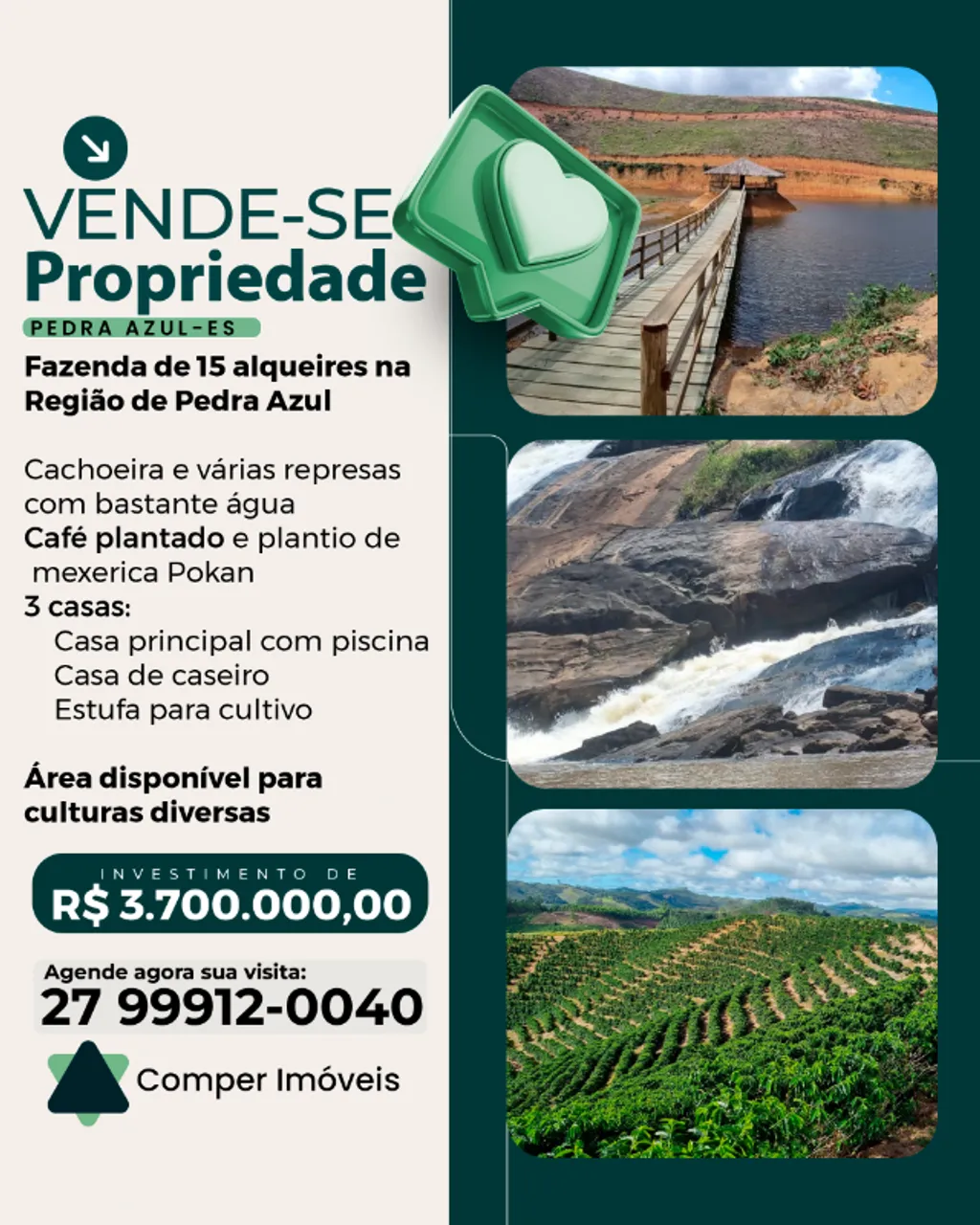 Fazenda de 15 alqueires na Região de Pedra Azul