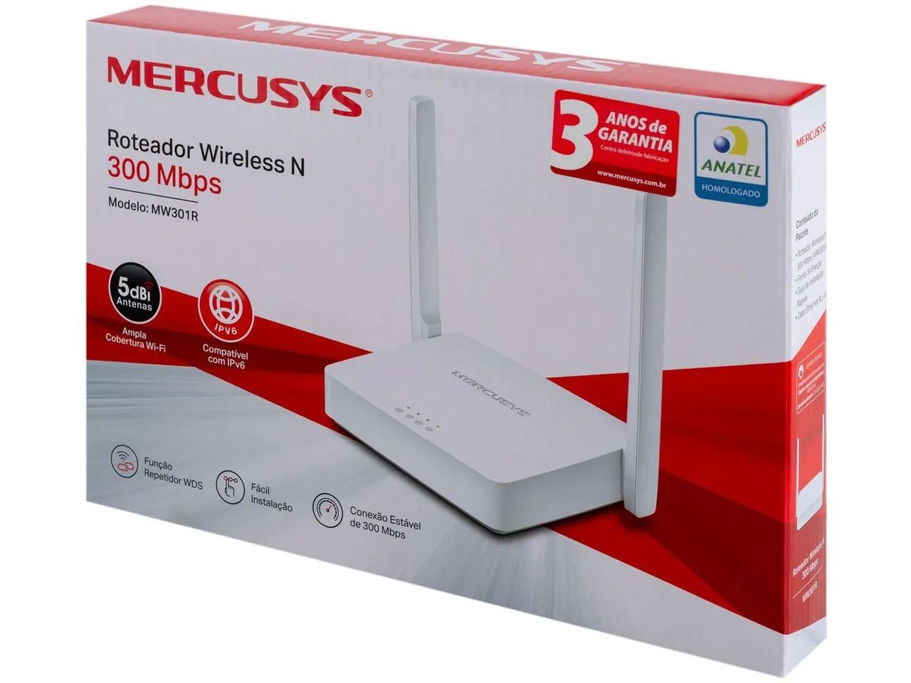 Roteador Wireless Mercusys 300 Mbps - MW301R