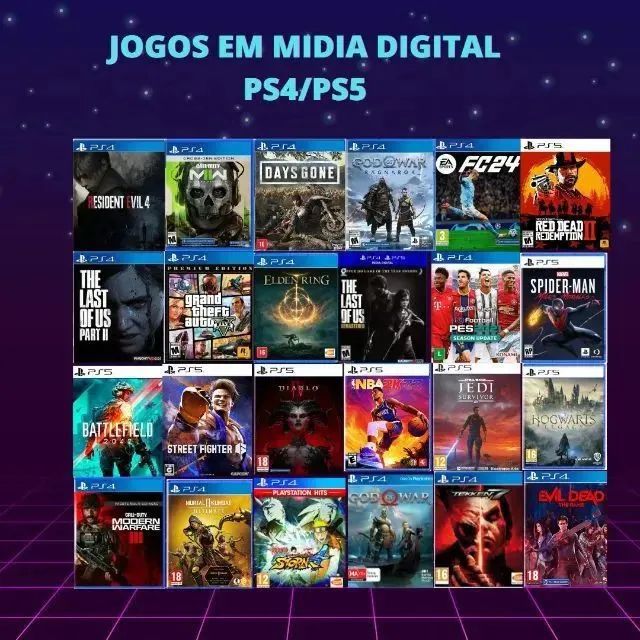 Jogos Digital - PS4 e PS5 