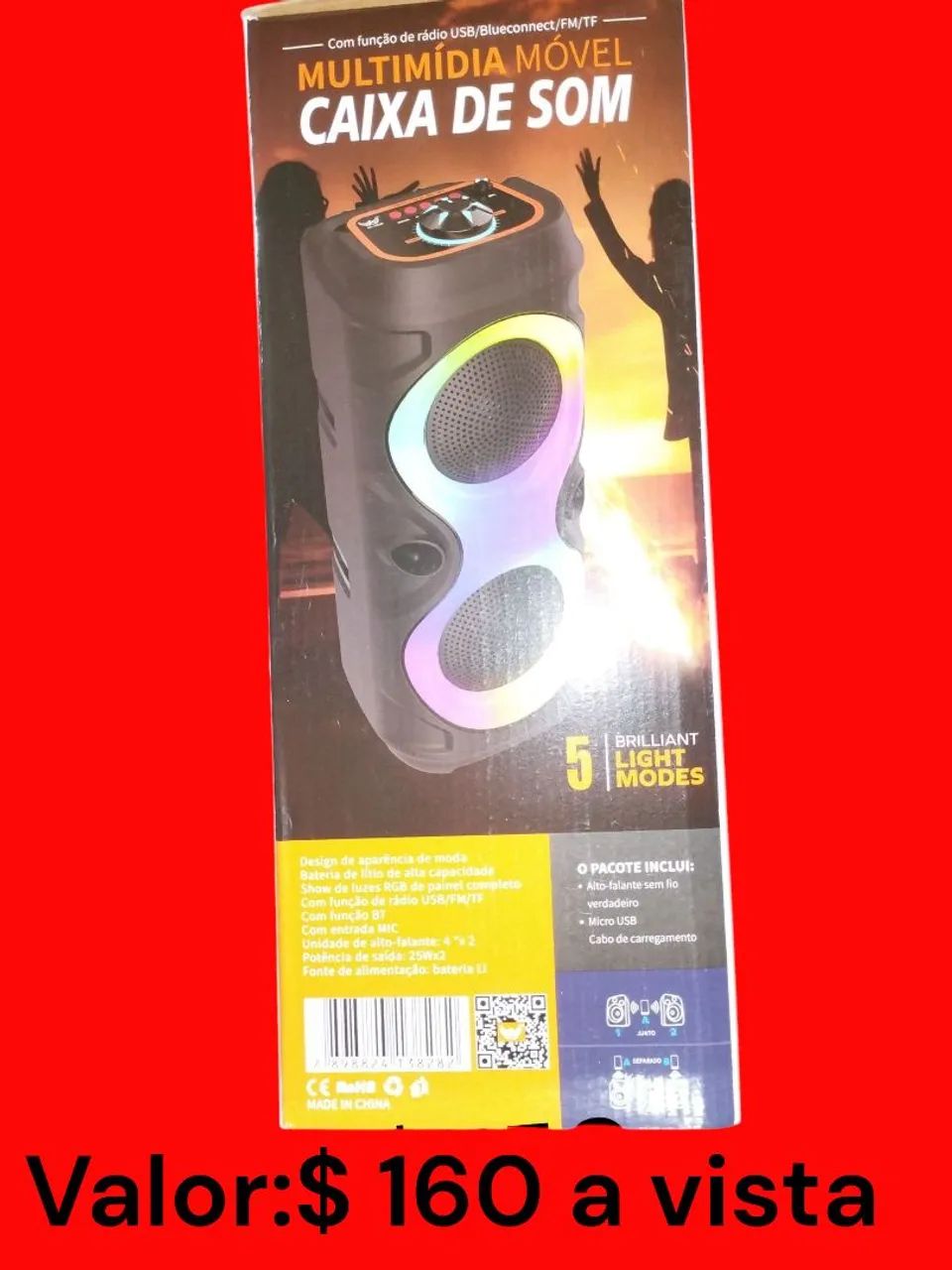 Caixa de som Bluetooth 
