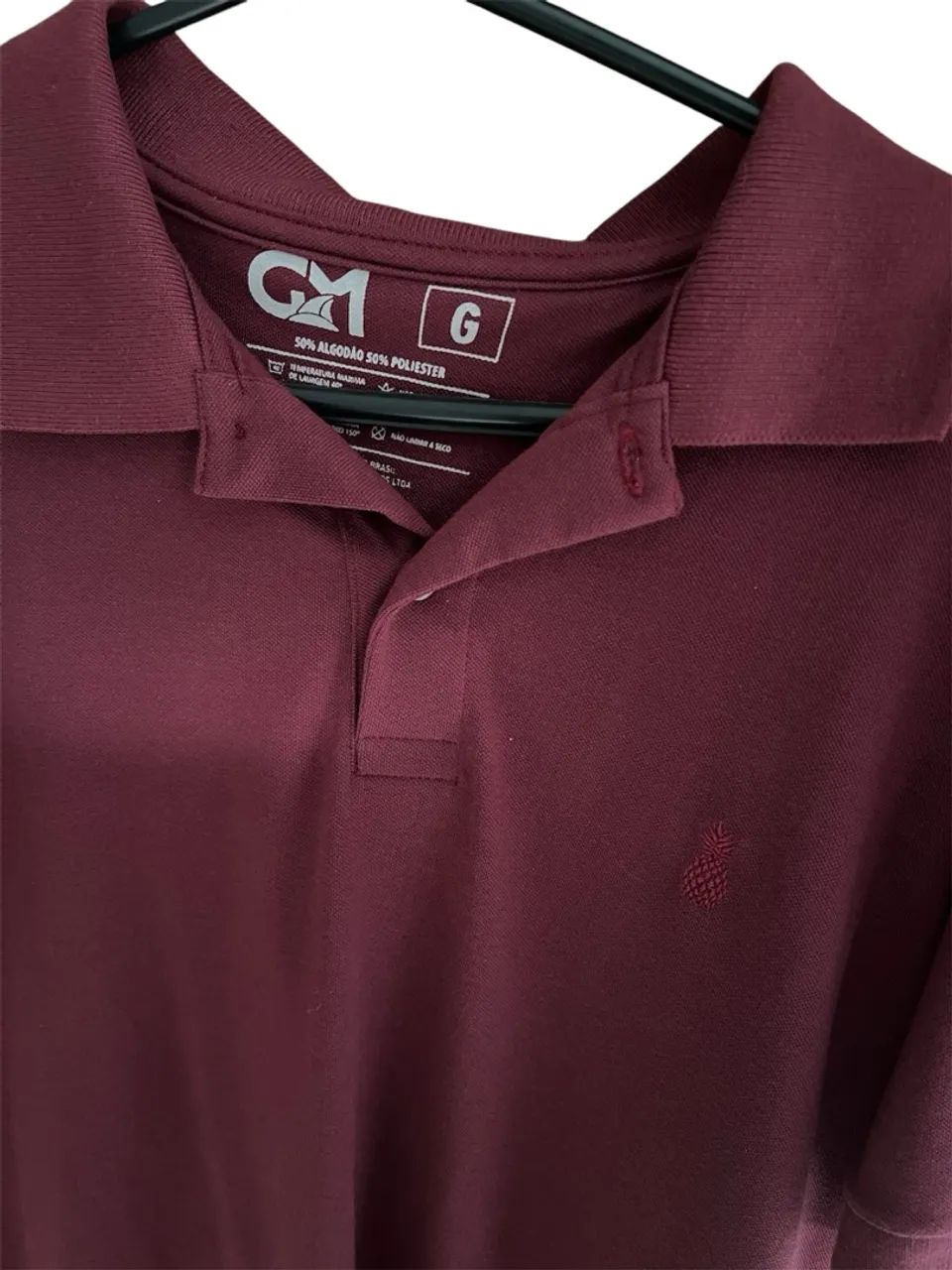 Camisa gola polo vinho  - Foto 2