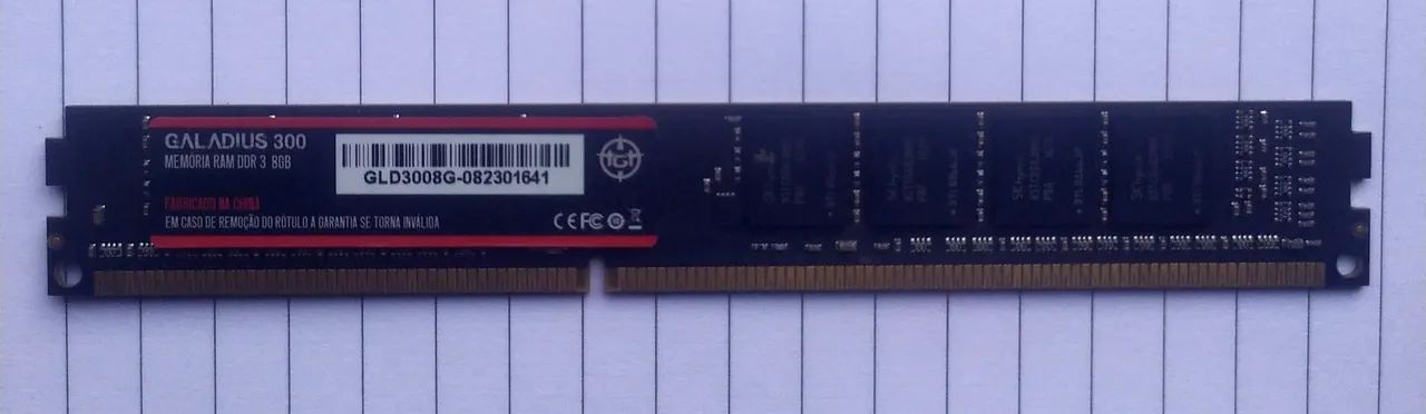 Vendo Par de Memória RAM 8GB DDR3 GALADIUS 300