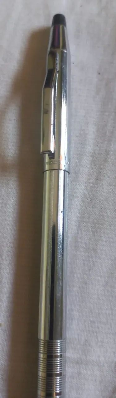 Antiga caneta esferográfica compactor inox metal escritório escola consultório antiguidade - Foto 4