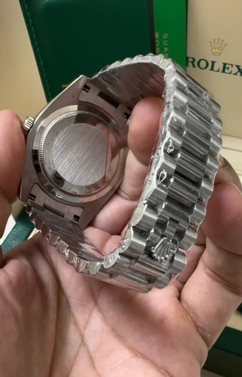 Relógio ROLEX AUTOMÁTICO PRESIDENTE FUNDO VERDE  - Foto 4